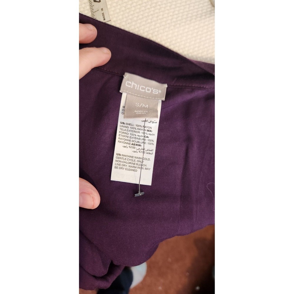 CHICO'S‎ MULTICOLOR PATCHWORK PRINT RUANA WRAP TO… - image 5